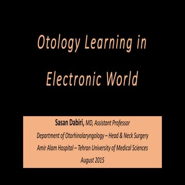 Otology learning