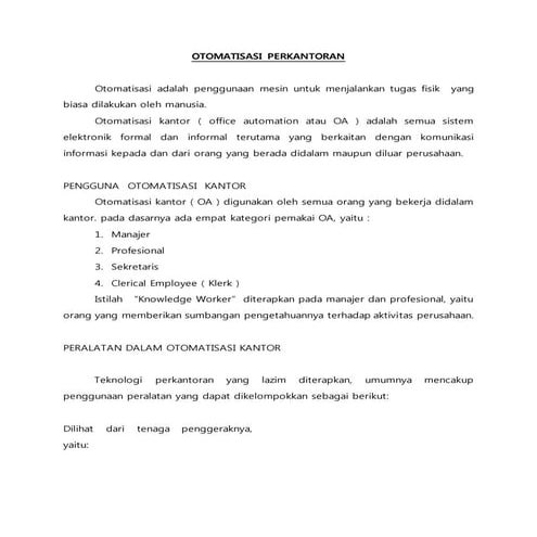 Otomatisasi Perkantoran
