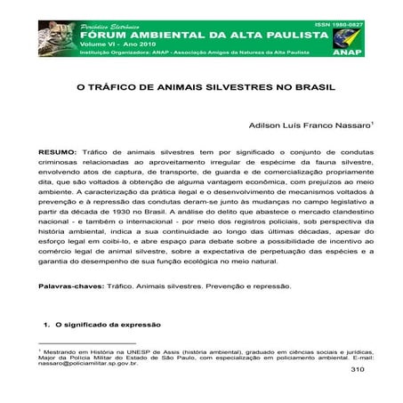 O tráfico de animais silvestres no brasil da-c-1 | PDF