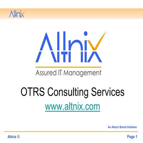OTRS Consulting, Implementation, Customization and AMC