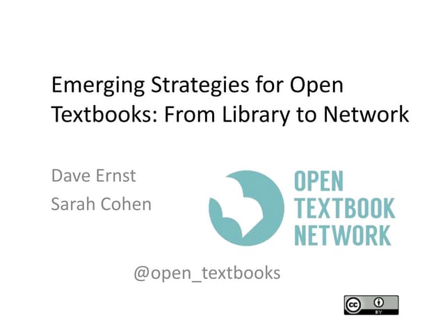Open Textbook Summit - BCcampus