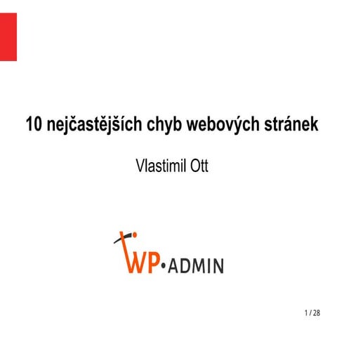 10 nejčastějších chyb webových stránek