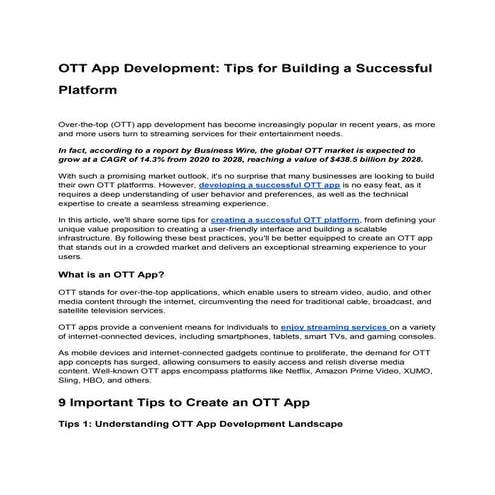 OTT App Development_ Tips for Building a Successful Platform.