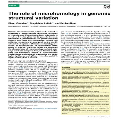 Microhomology in Genomic Stuctural Variation - Diego Ottaviani, Magdalena Lec...
