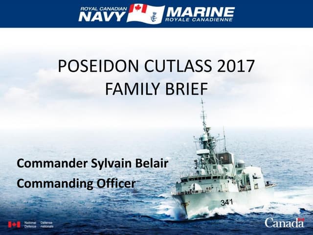 Pre-deployment Briefing - HMCS Ottawa - February 2017