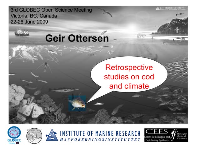 Scientific presentation on effects of climate on cod
