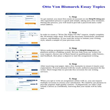 Otto Von Bismarck Essay Topics. Online assignment writing service.