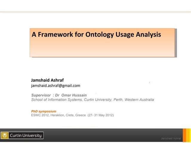 A Framework for Ontology Usage Analysis