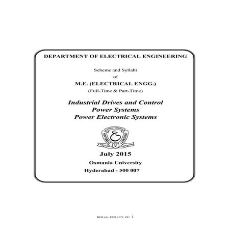 Ou electrical syllabus