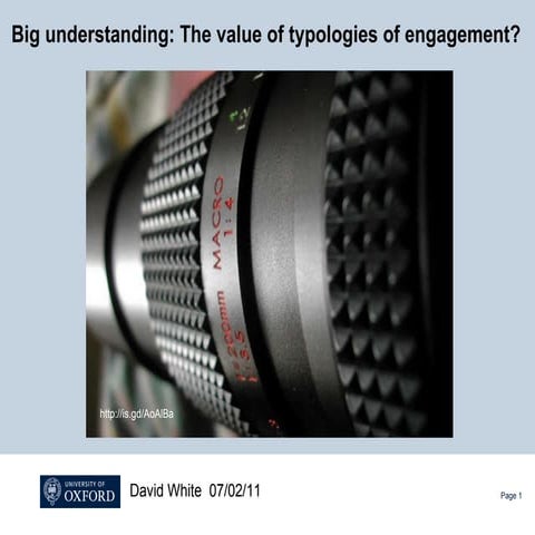 Big understanding: The value of typologies of engagement?