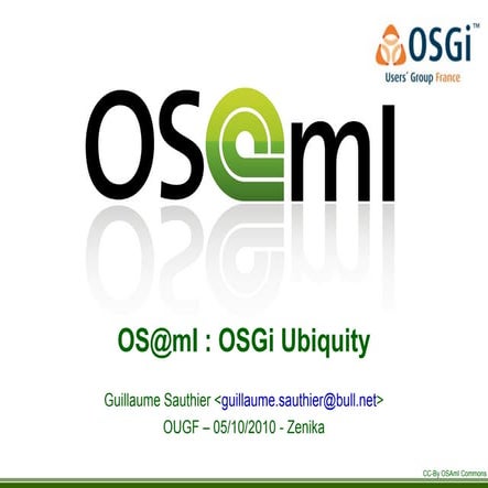 OUGF - OSAmI - OSGi Ubiquity