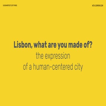 Lisbon, the expression of a human-centered city