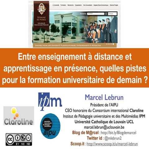 Intervention à l'Université Mohammed Premier à Oujda (Maroc)