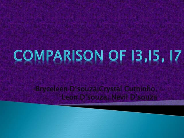 Introduction and Comparison of Microprocessor Chip families
