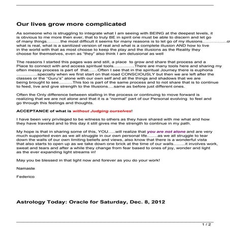 Our lives grow more complicated