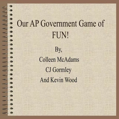 Our ap government game of fun!