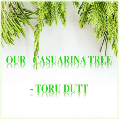 OUR CASUARINA TREE - TORU DUTT BY ROBYHEP