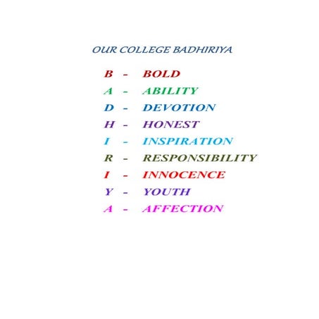 Our college badhiriya