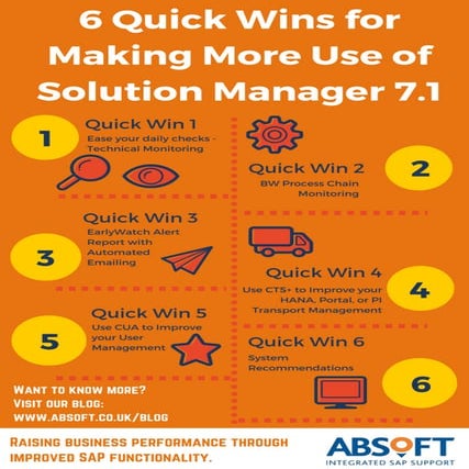 Quick Wins for Making More Use of Solution Manager 7.1 | PDF