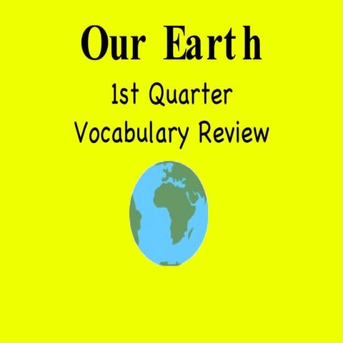 Our earth vocabulary 2010 