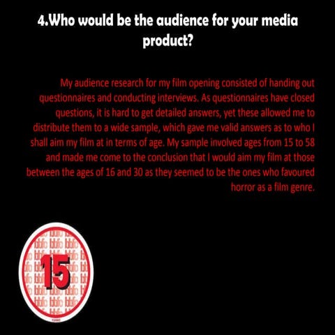Audience questionnaire pptx | PPTX