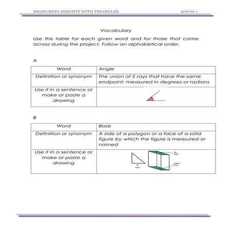 Our geometry dictionary