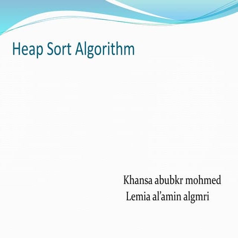 heap Sort Algorithm | PPT