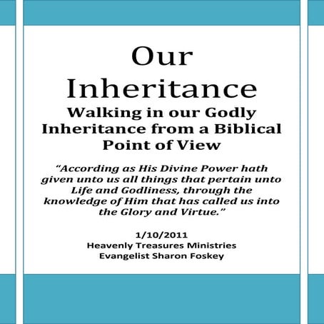 Our Godly inheritance | PPT