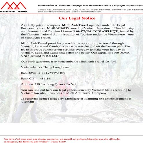 Our legal notice