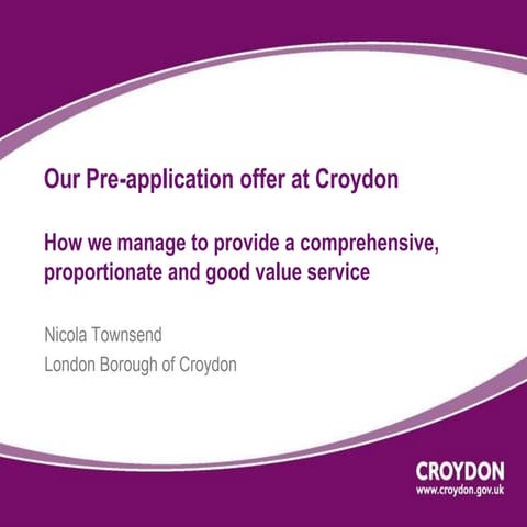 Our pre application offer at Croydon Council | PPTX