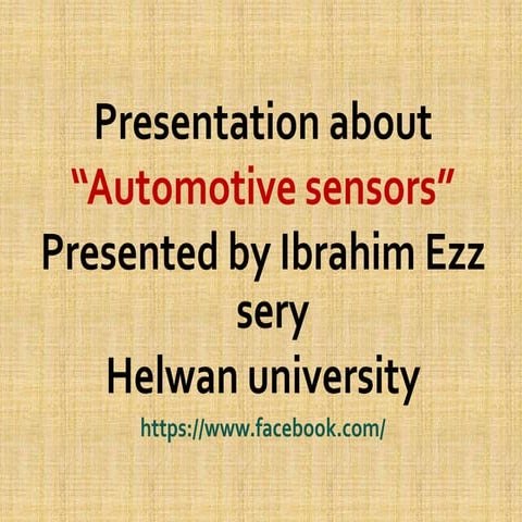Automotive sensors