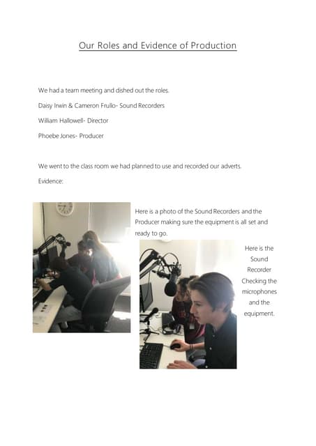 Production roles | PDF