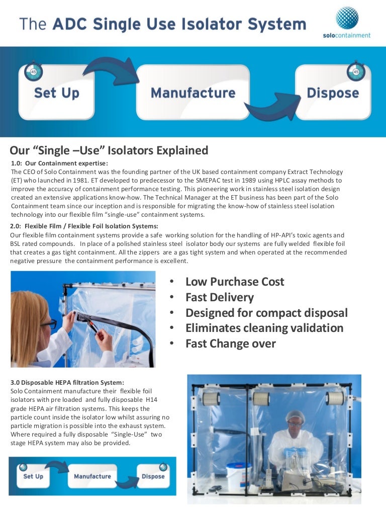 Our single use isolators explained