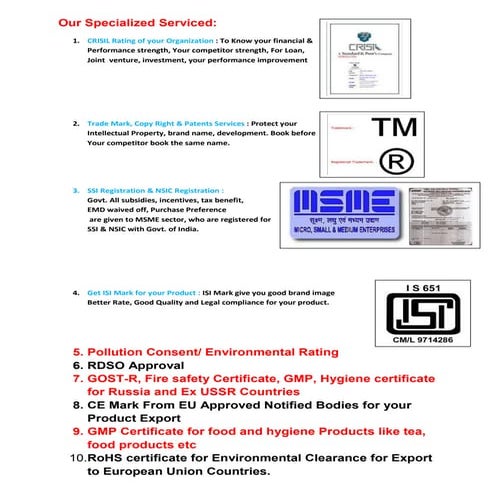 Six Sigma specialized serviced