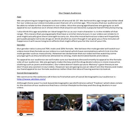 Target audience | DOCX