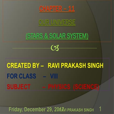 Our universe (stars & solar system) class 8