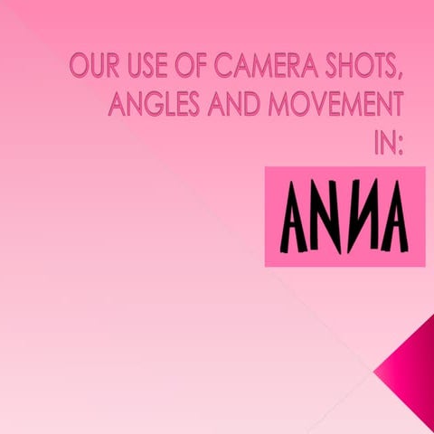 Our use of camera shots, angles and
