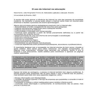 O Uso Da Internet Na EducaçãO