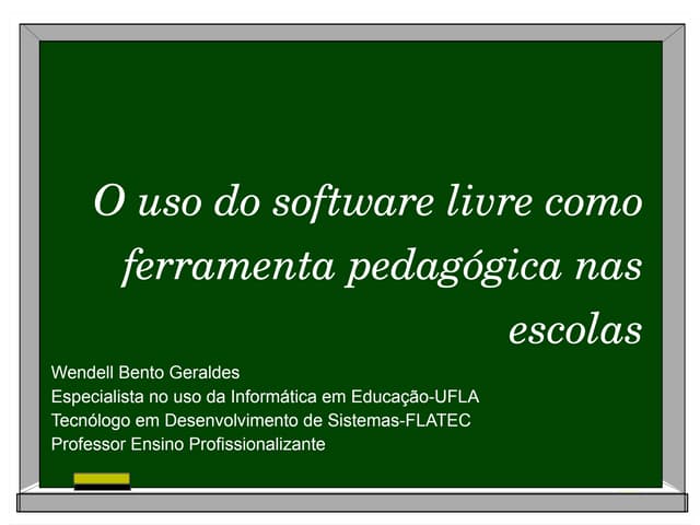 O Uso Do Software Livre Como Ferram...