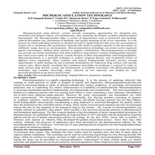 microencapsulation technology