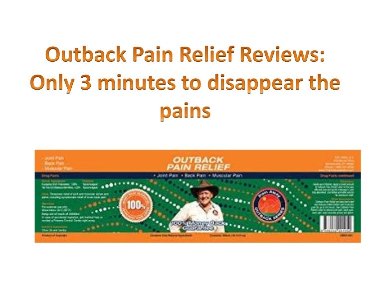 Outback pain relief reviews
