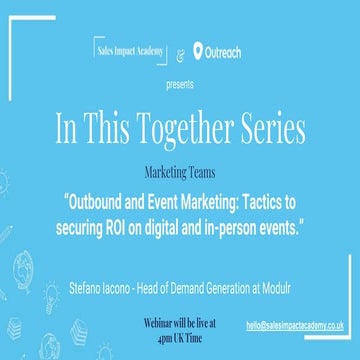 Outbound and Event Marketing Masterclass