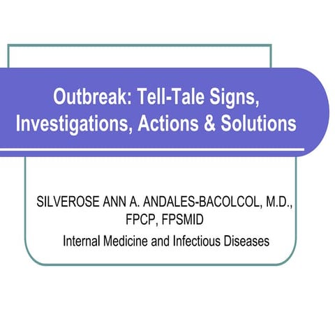 Outbreak Investigation