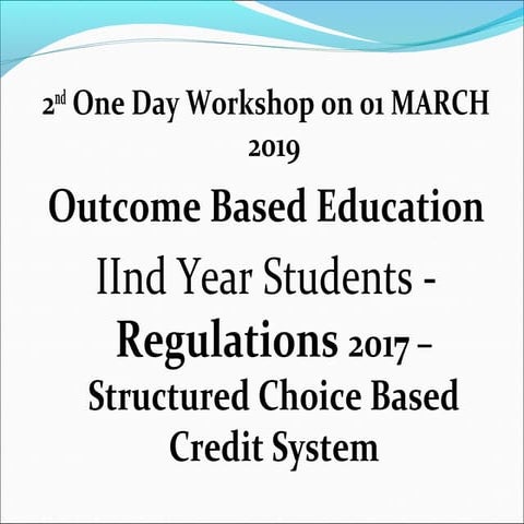 Outcome based education