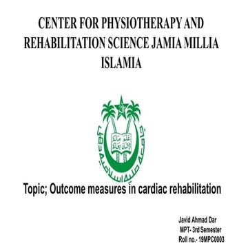 Outcome measures in cardiac rehabilitation 