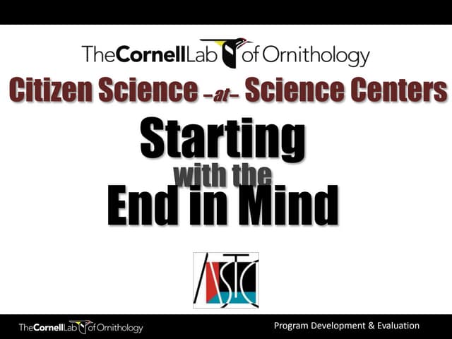 Outcomes for citizen science at sci...