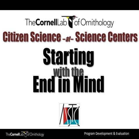 Outcomes for citizen science at science centers