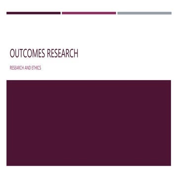 Outcomes research