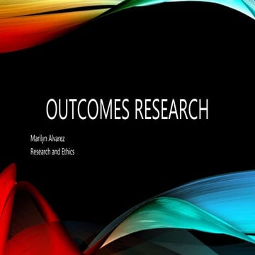 Outcomes research ppt | PPTX