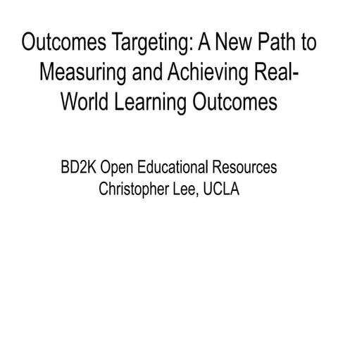 Outcomes Targeting Introduction